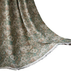 Shades Curtain Green Oil Painting Flower Kitchen Curtain American Country Noise-Reducing Curtains  Bay Window Curtain Finished Semi-shading