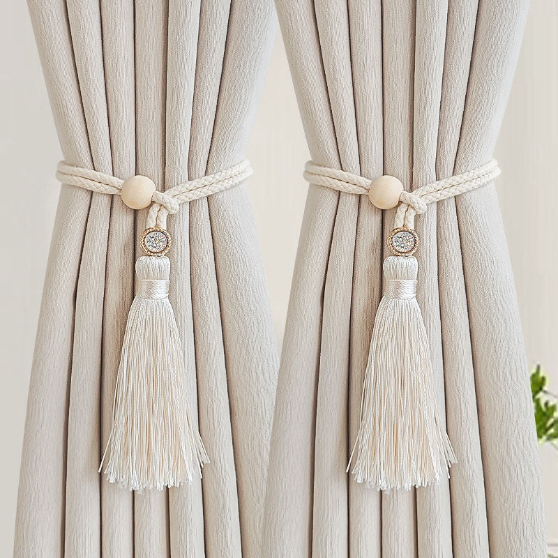 Adjustable New Style Simple Light Luxury Curtain Strap Pair of Tassel Rope Storage Curtain Buckle Home Decoration