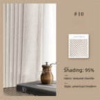 2025 New Chenille Herringbone Pattern Curtains Modern Simple High-End Bedroom Living Room High Blackout Curtains Customization