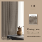 2025 New Chenille Herringbone Pattern Curtains Modern Simple High-End Bedroom Living Room High Blackout Curtains Customization