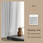 2025 New Chenille Herringbone Pattern Curtains Modern Simple High-End Bedroom Living Room High Blackout Curtains Customization