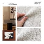 80% Black out Light French Middle Ancient Nanyang American Black Edge Yarn-dyed Chenille Living Room Curtain Cream Autumn Well Curtain Fabric Finished
