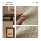 80% Black out Light French Middle Ancient Nanyang American Black Edge Yarn-dyed Chenille Living Room Curtain Cream Autumn Well Curtain Fabric Finished