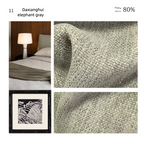 80% Black out Light French Middle Ancient Nanyang American Black Edge Yarn-dyed Chenille Living Room Curtain Cream Autumn Well Curtain Fabric Finished