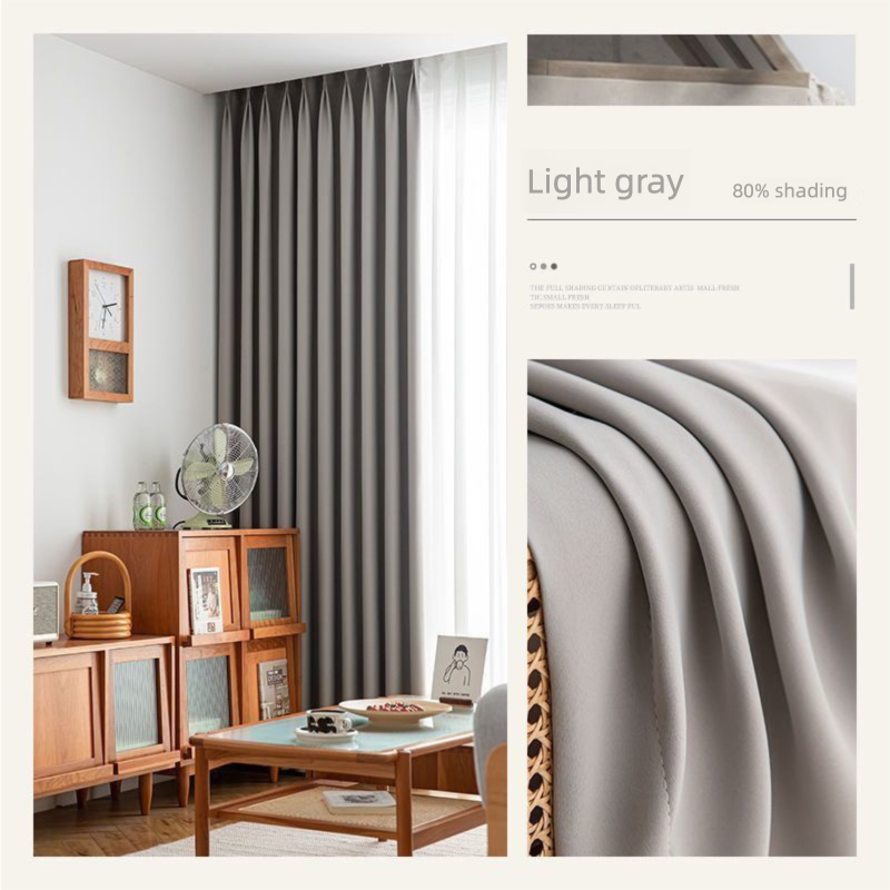 Dormitory living room balcony engineering school office high precision shading curtain fabric finished product can be flame retardant