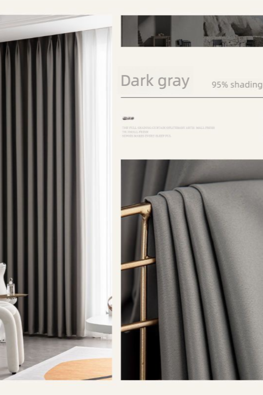 Dormitory living room balcony engineering school office high precision shading curtain fabric finished product can be flame retardant