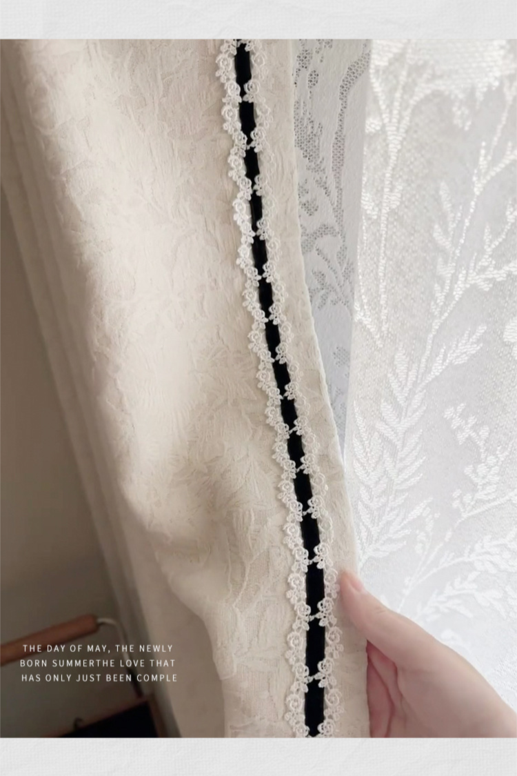 2025 New Rose Flower French Mid-Century Style Curtains High-End Chenille Blackout High-End Sense Shaoxing Keqiao Customization