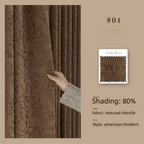 2025 New Rose Flower French Mid-Century Style Curtains High-End Chenille Blackout High-End Sense Shaoxing Keqiao Customization